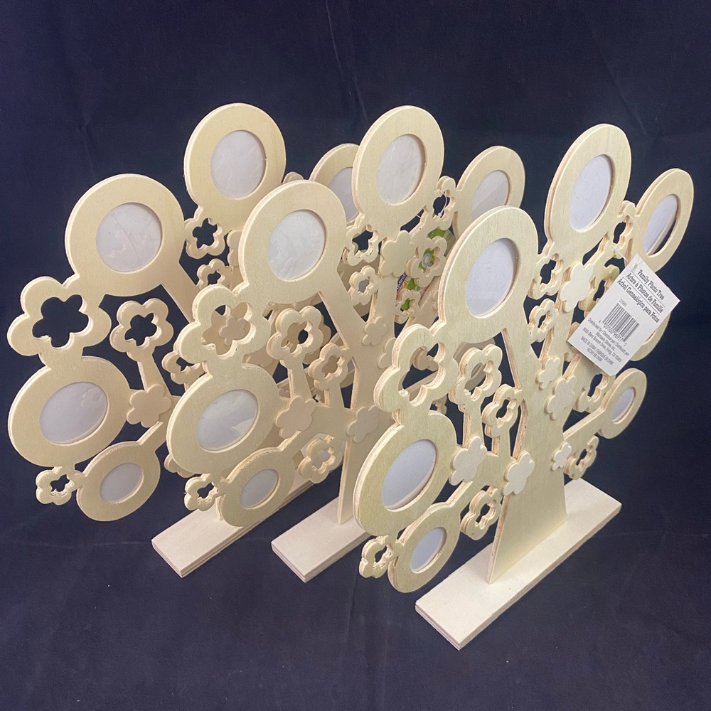 3x Laser Cut Wooden FAMILY TREE Wood Craft Michael’s NEW
